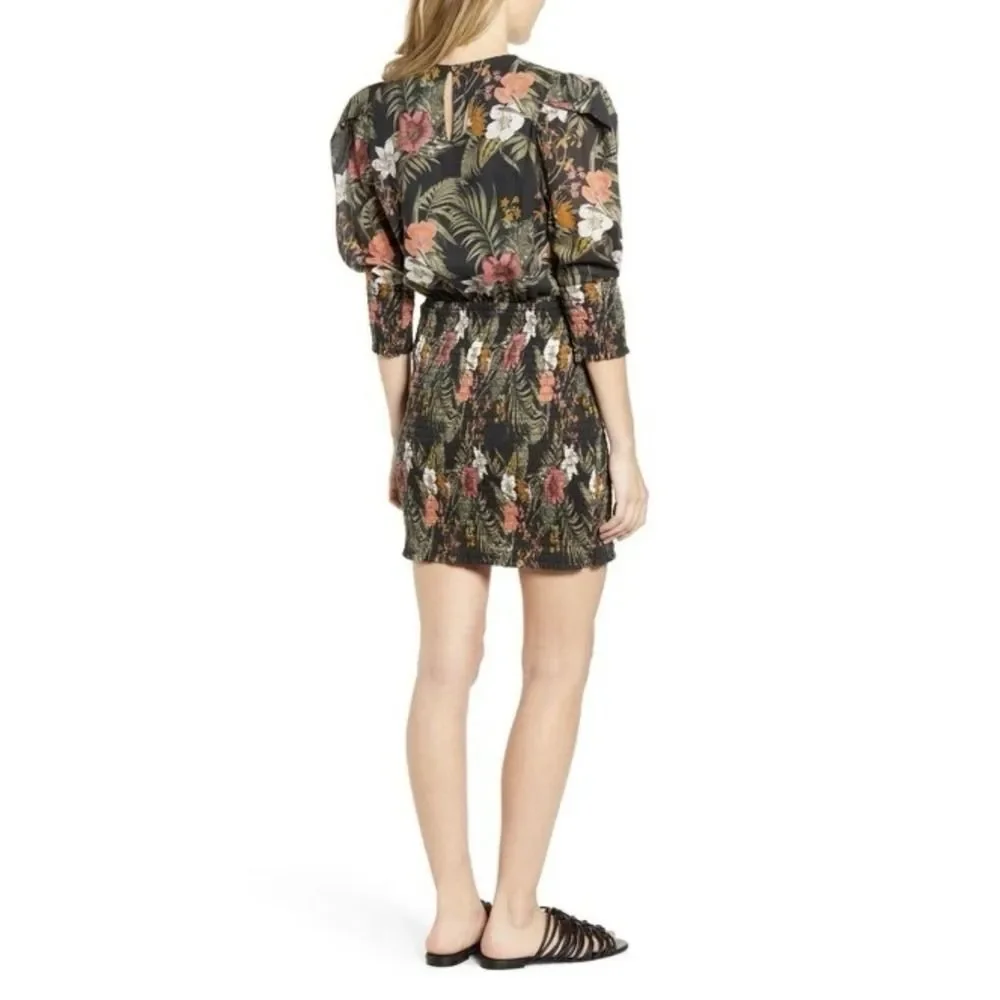 Rebecca Minkoff Geneva Dress Smocked Floral Print Dress. Sz XL